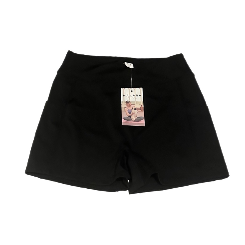 Halara Cloudful Air High Waisted Side Pocket Plain Cool Touch Yoga Shorts- NWT